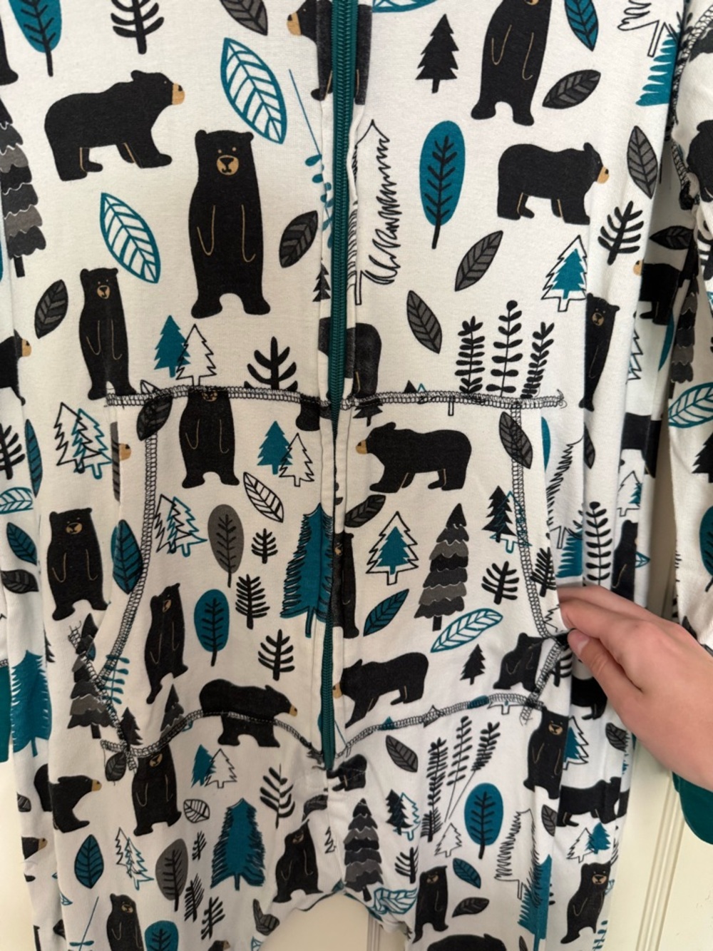 Adult Lazy One Woodland Hooded Onesie - L - Picture 3 of 6